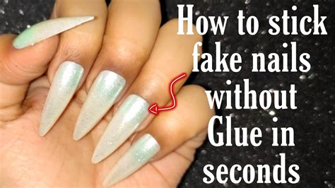 how to put false nails on without glue